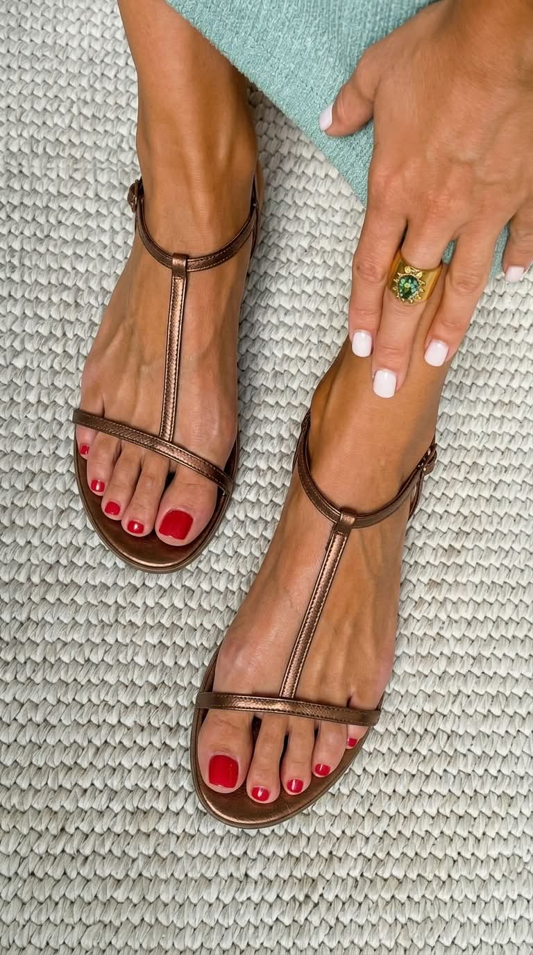 Bianca™ | Sandalias Doradas Verano