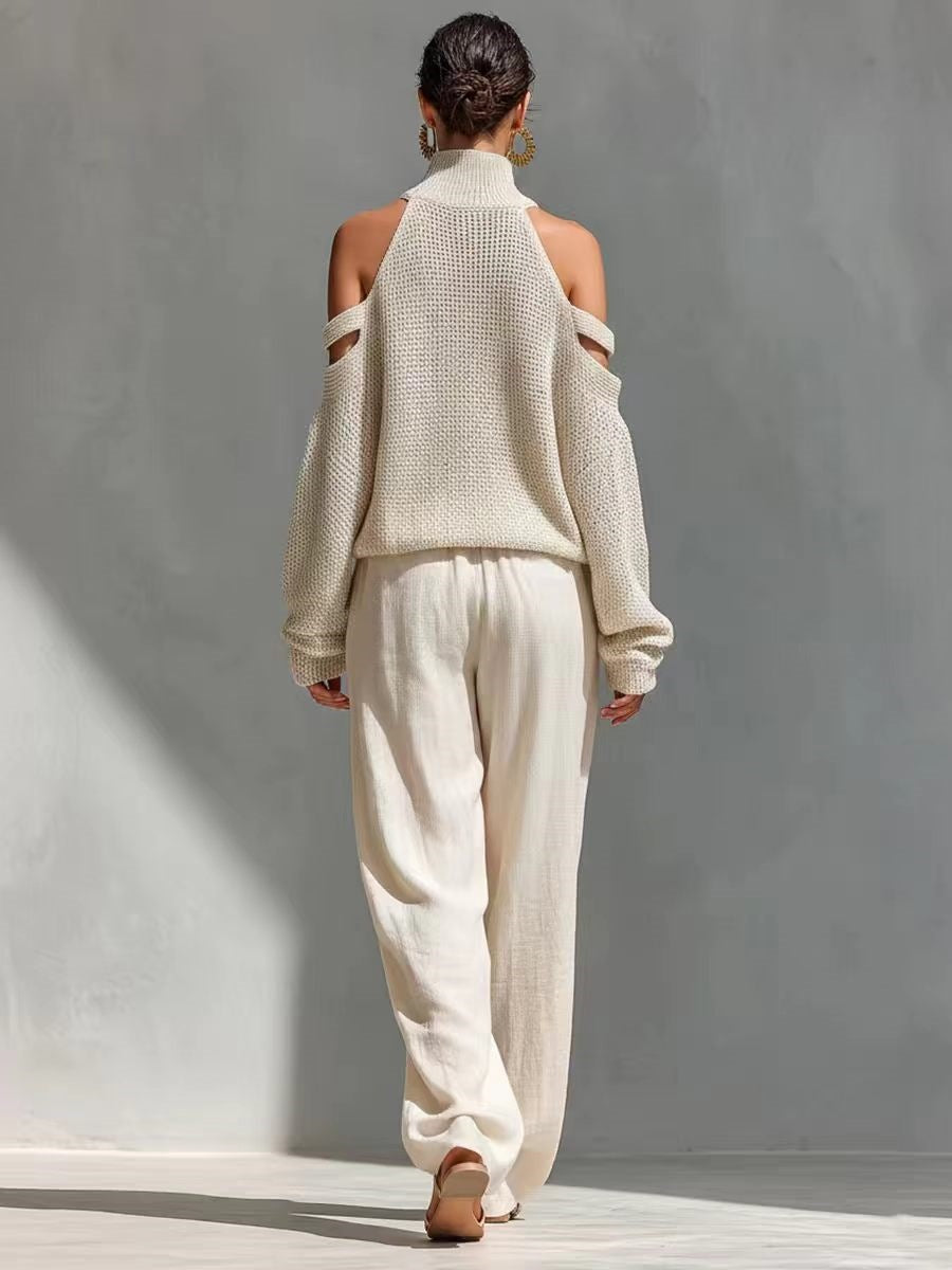 Conjunto de Punto y Lino Mujer — Cómodo y Elegante
