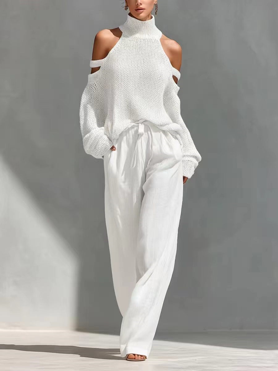 Conjunto de Punto y Lino Mujer — Cómodo y Elegante
