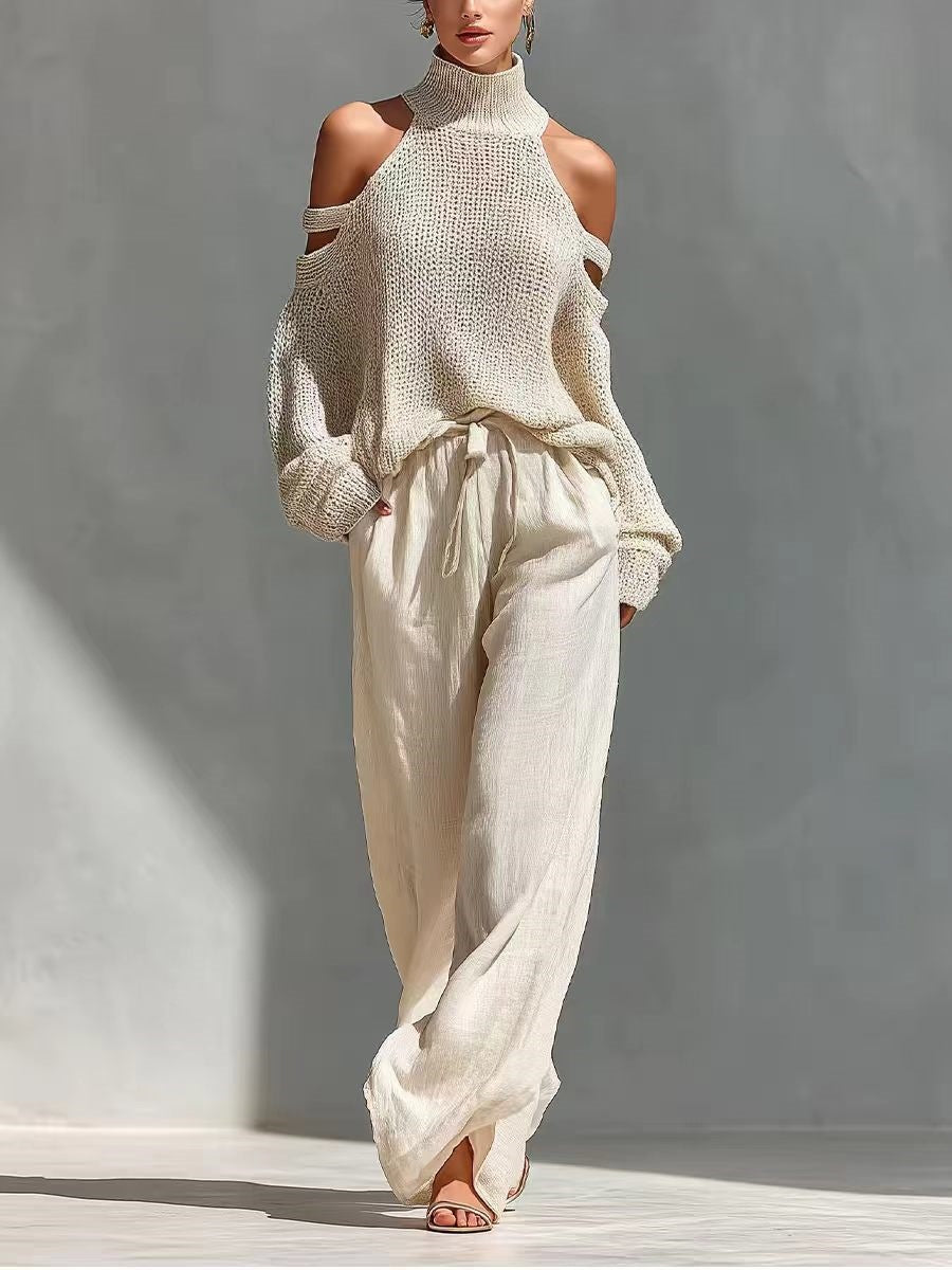Conjunto de Punto y Lino Mujer — Cómodo y Elegante