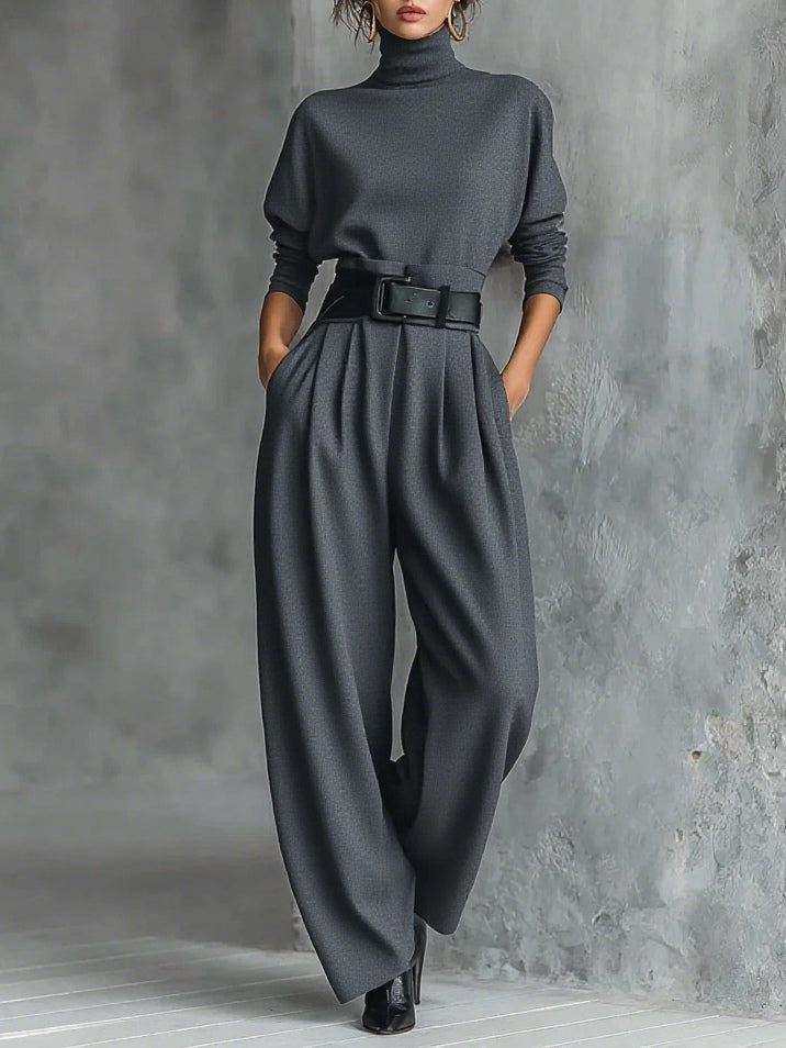 Elara Bilbao | Conjunto Cuello Alto y Pantalón Recto Cyrielle