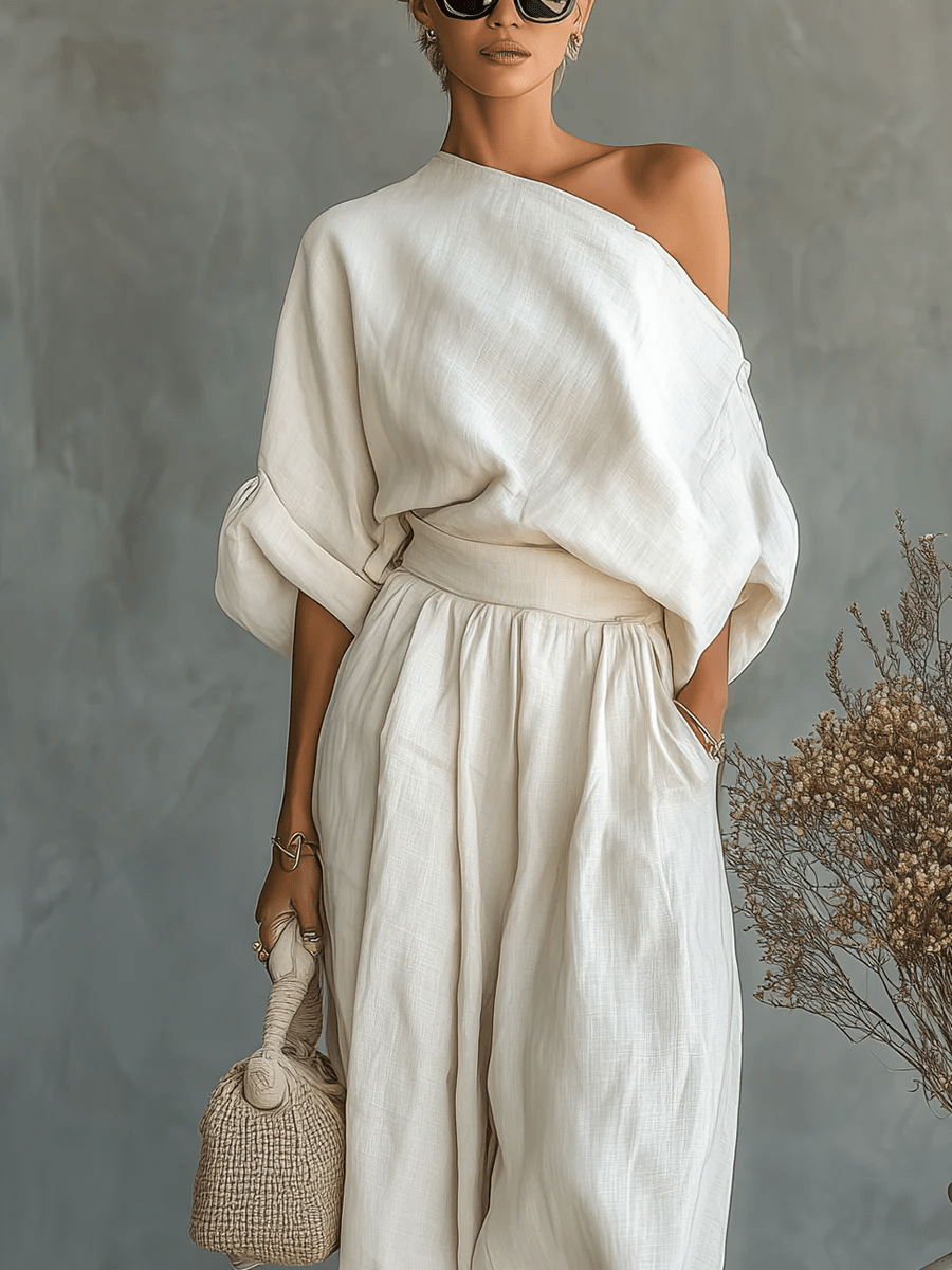 Mila™ | Conjunto de 2 Piezas con Hombros Descubiertos para Mujer