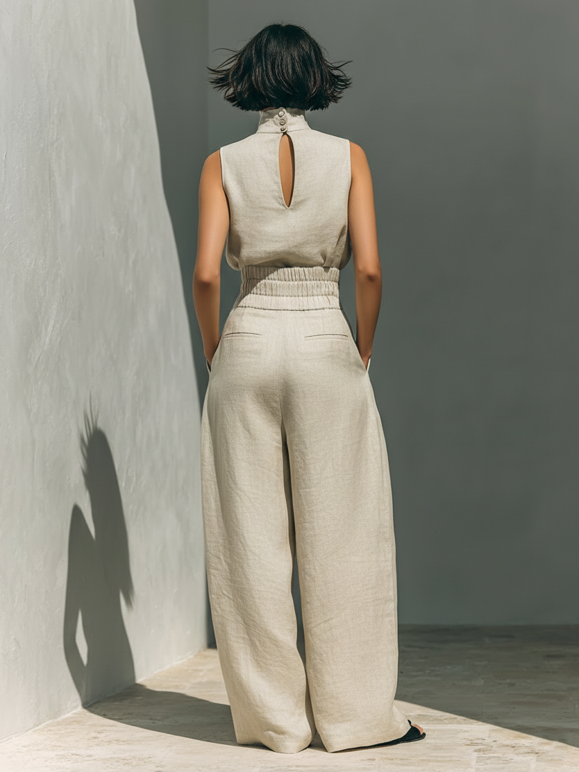 Elara Bilbao | Conjunto Amplio en Lino Elegante Ariana